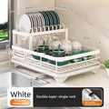 Adjustable Stainless Steel Dish Rack with Drainboard