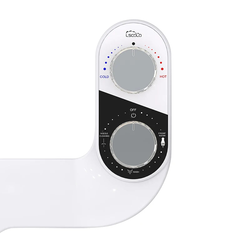Hot/Cold Bidet Toilet Seat Attachment Dual Nozzle Brass Water Inlet 3 Modes