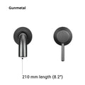 Bathroom Basin Faucet Wall Mounted Spout Bath Single Handle Ceramic Cartridge Crane