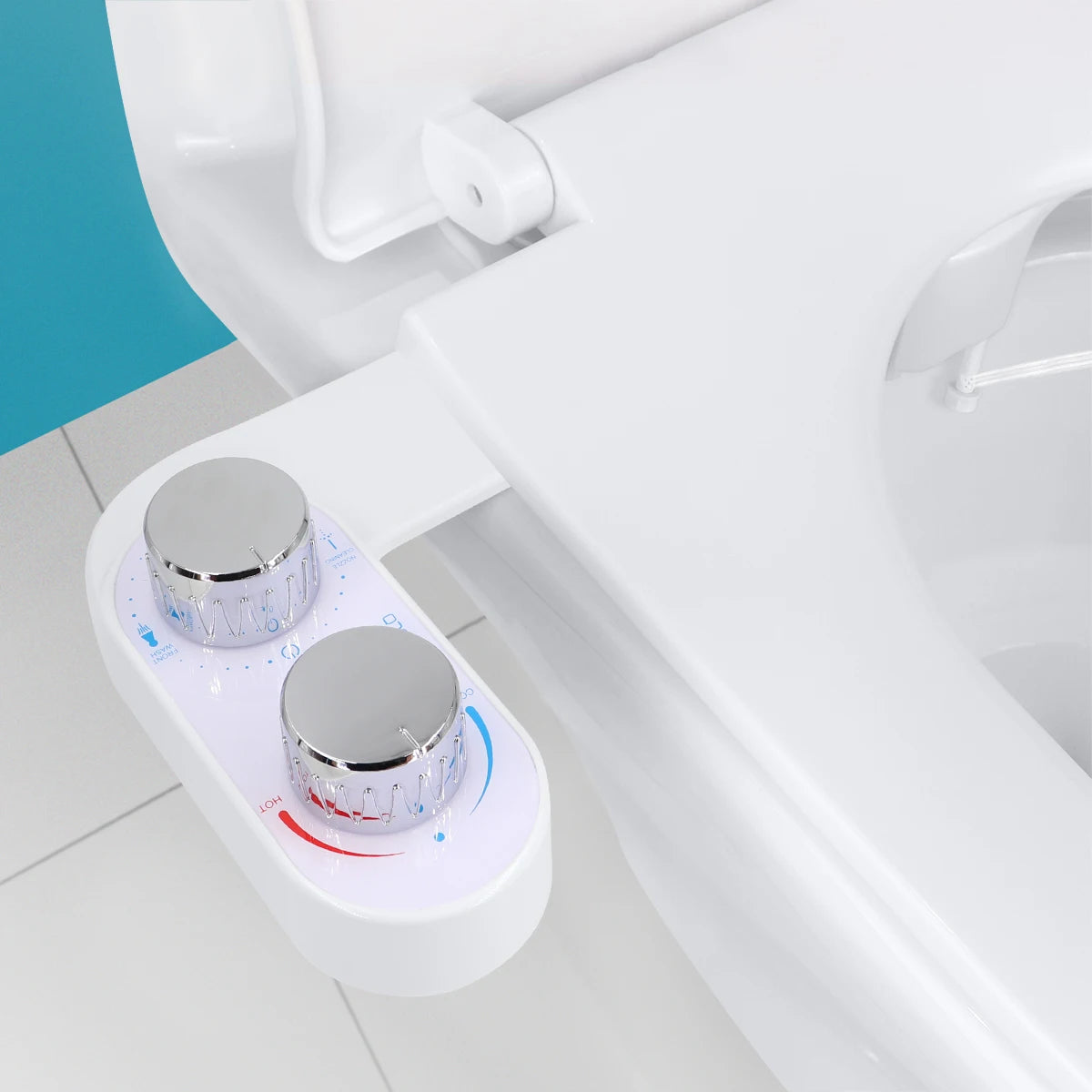 Hot/Cold Bidet Toilet Seat Attachment Dual Nozzle Brass Water Inlet 3 Modes