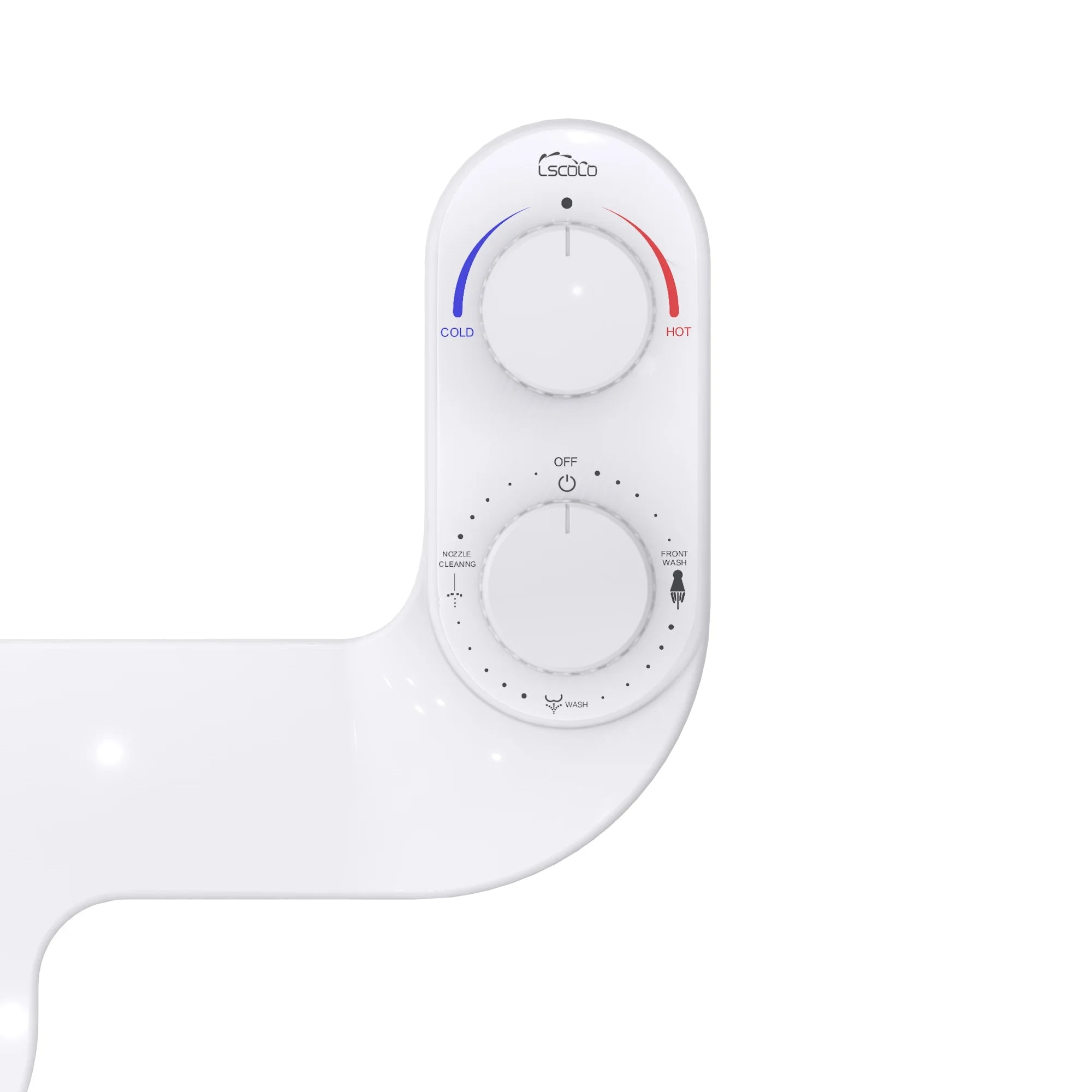 Hot/Cold Bidet Toilet Seat Attachment Dual Nozzle Brass Water Inlet 3 Modes