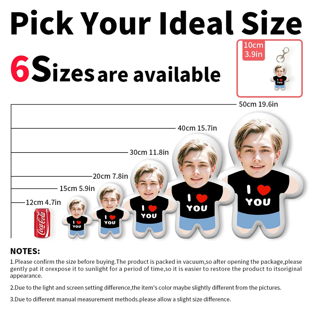 A customized ‘I Love You’ portrait couple's printed home cushion, or pillow
