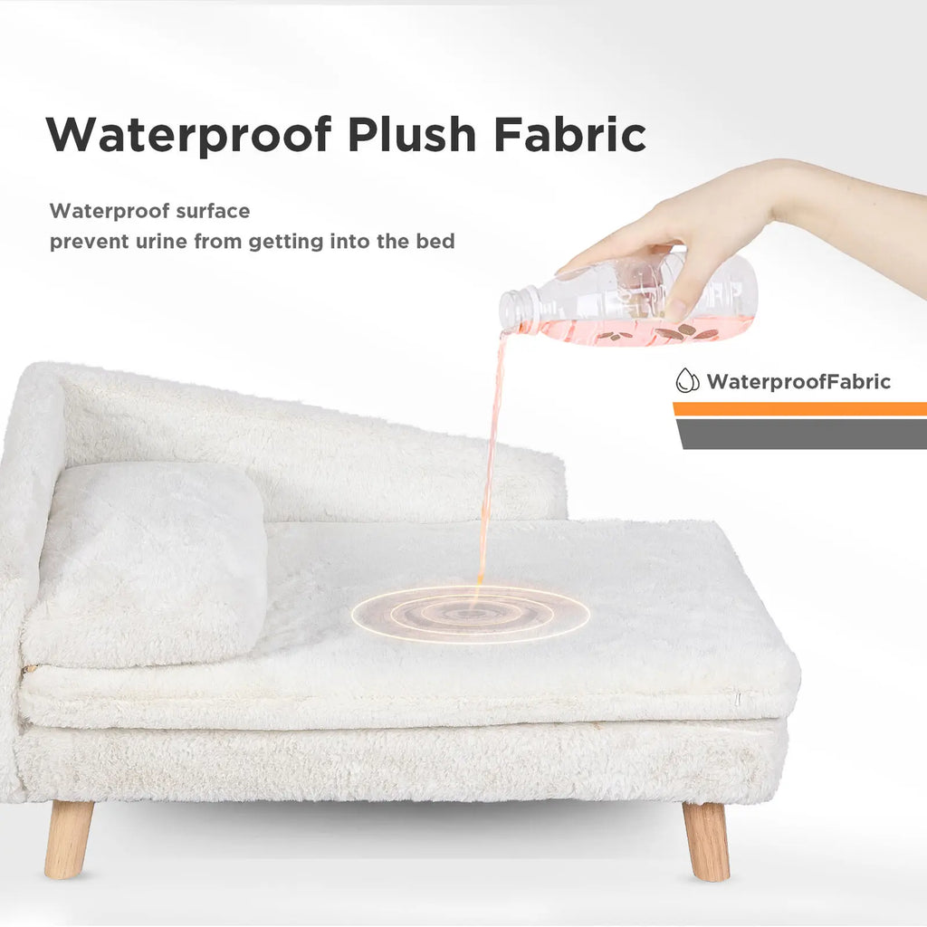 Elevated Pet Bed Solid Wood Leg Sofa for Indoor