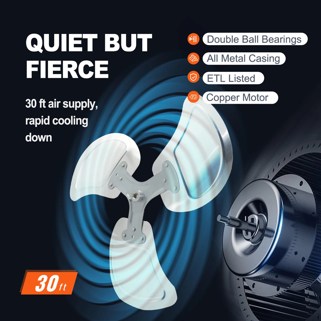 Wall Mount Fan High Velocity Waterproof Oscillating Industrial Wall Fan