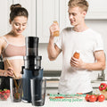 Cold Press Juicer with 78mm Feed Chute, 200W 40-65RPM Powerful Motor Slow Masticating Juice Extractor Fits Whole Fruits
