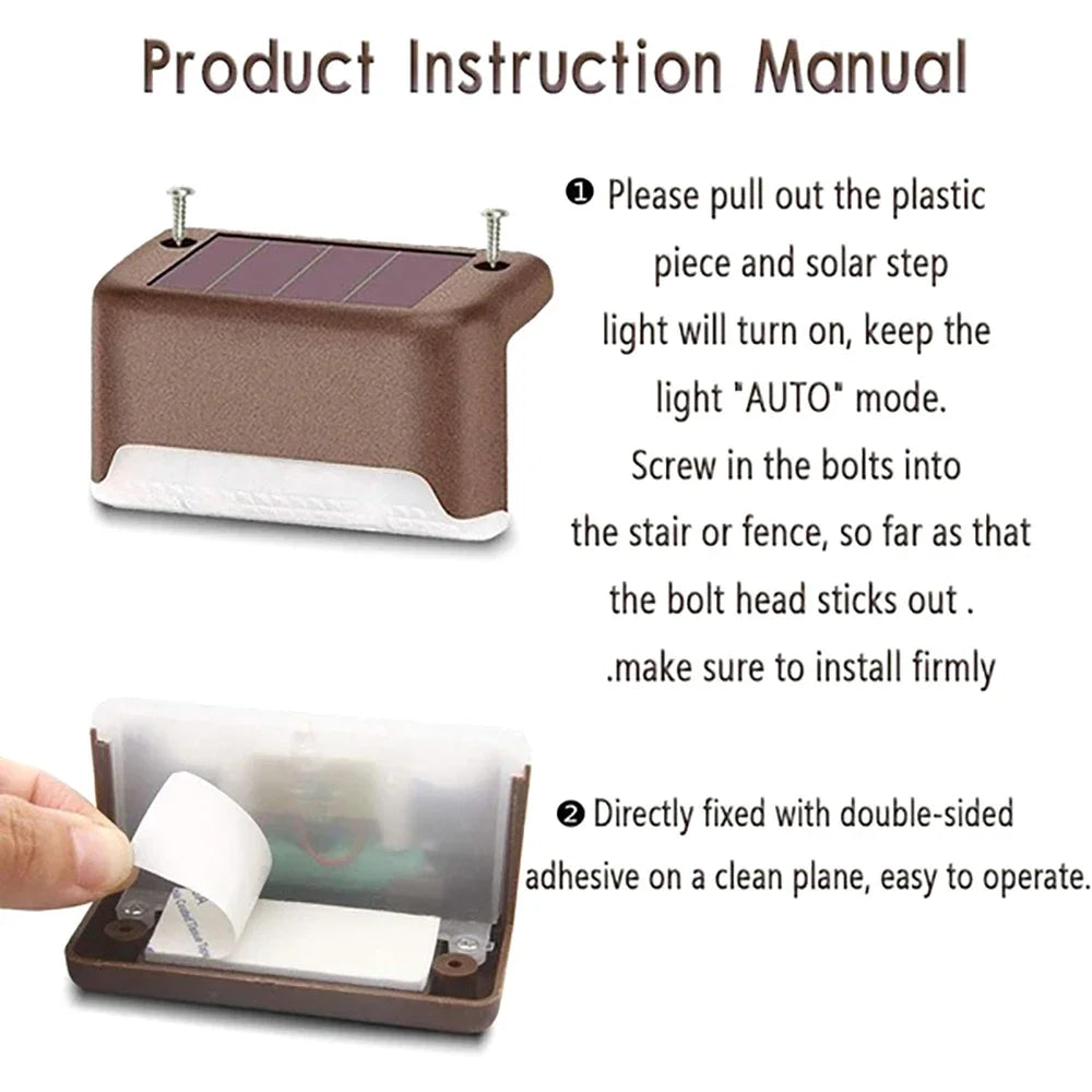 Outdoor Solar Step Lights LED Waterproof