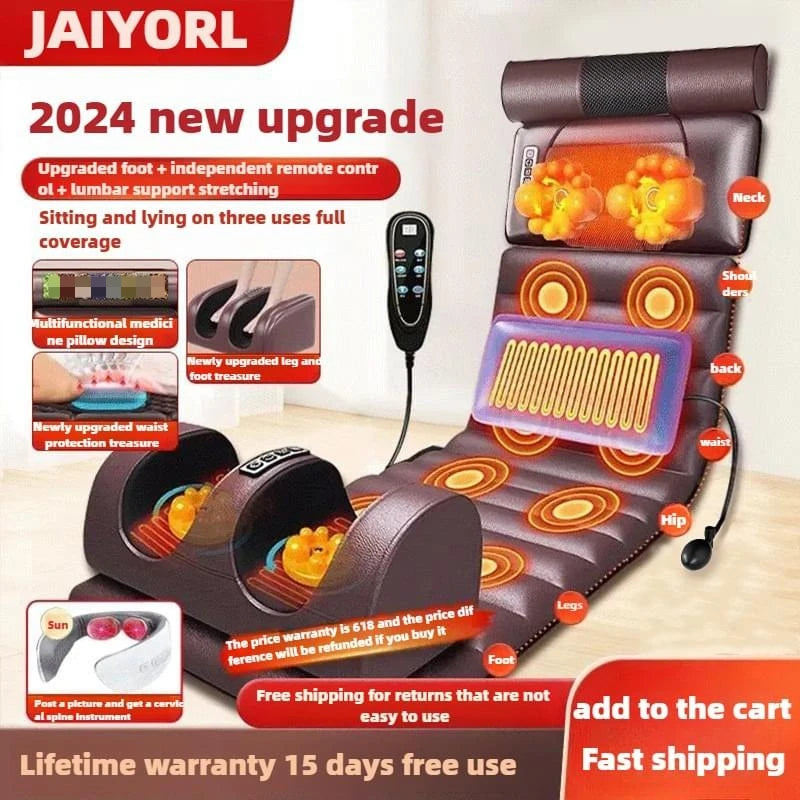 Electric Full Body Massage Mattress with Heating Hand Control