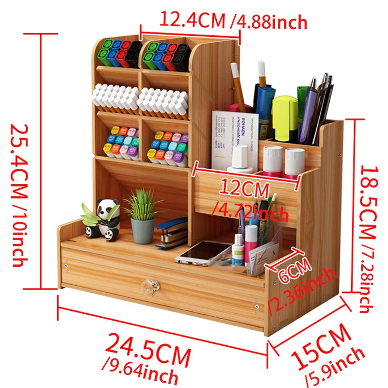 Pen Holder Organizer Storage Box Modern Desktop Office Supplies Multi-Functional Large-capacity Creative
