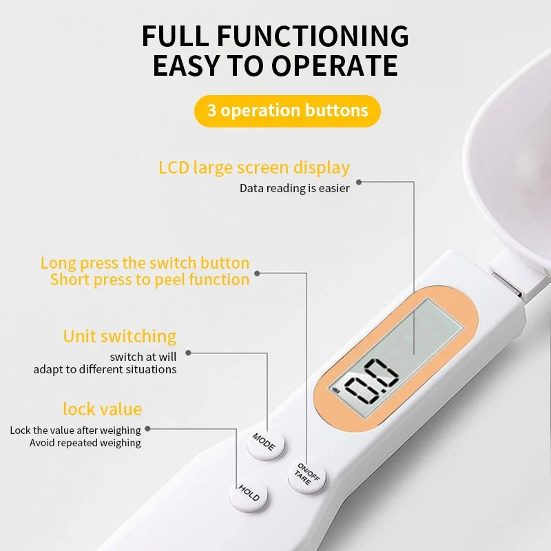 Mini Spoon Digital Kitchen Scale Electronic LCD Food Scale 0.1-500g