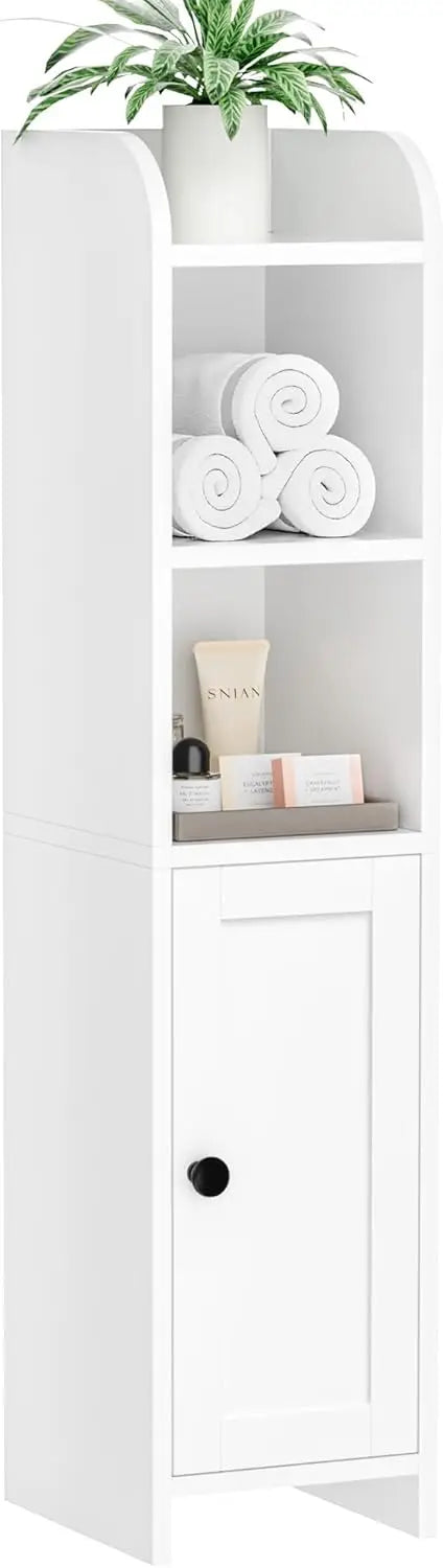 Small Bathroom Storage Corner Cabinet with Door and Shelves