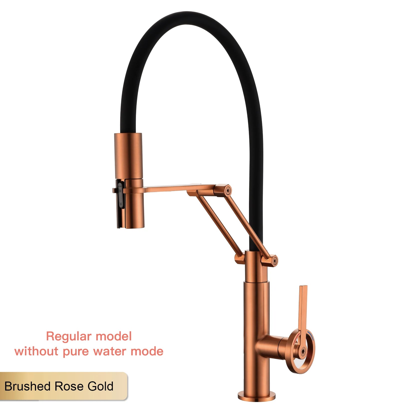 Brass island kitchen faucet with filtered Water Pull out Sprayer.
