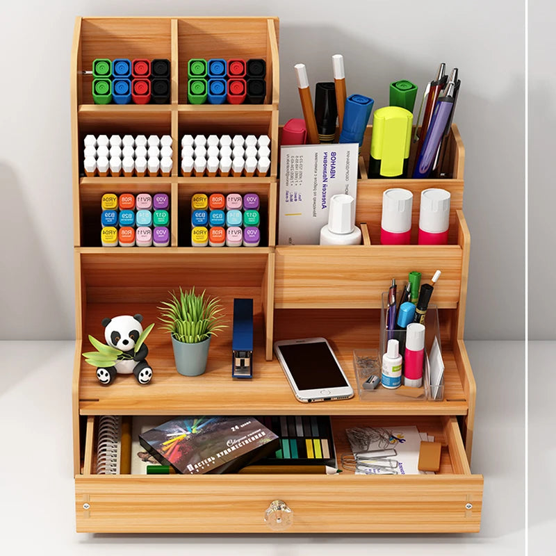 Pen Holder Organizer Storage Box Modern Desktop Office Supplies Multi-Functional Large-capacity Creative