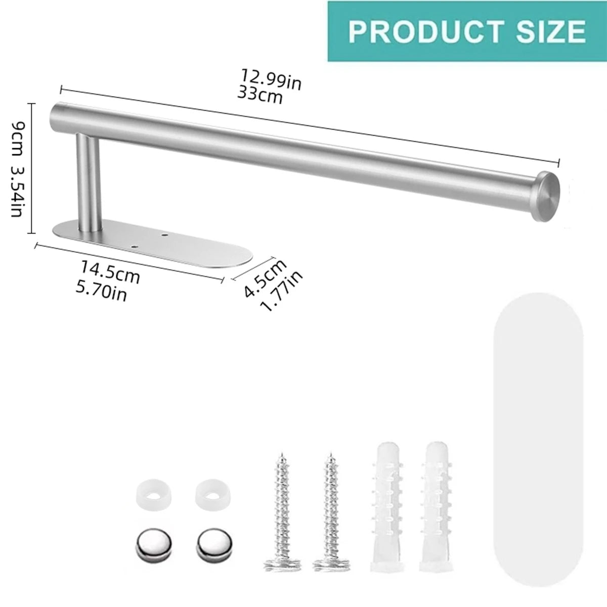Adhesive Toilet Paper Holder Stainless Steel