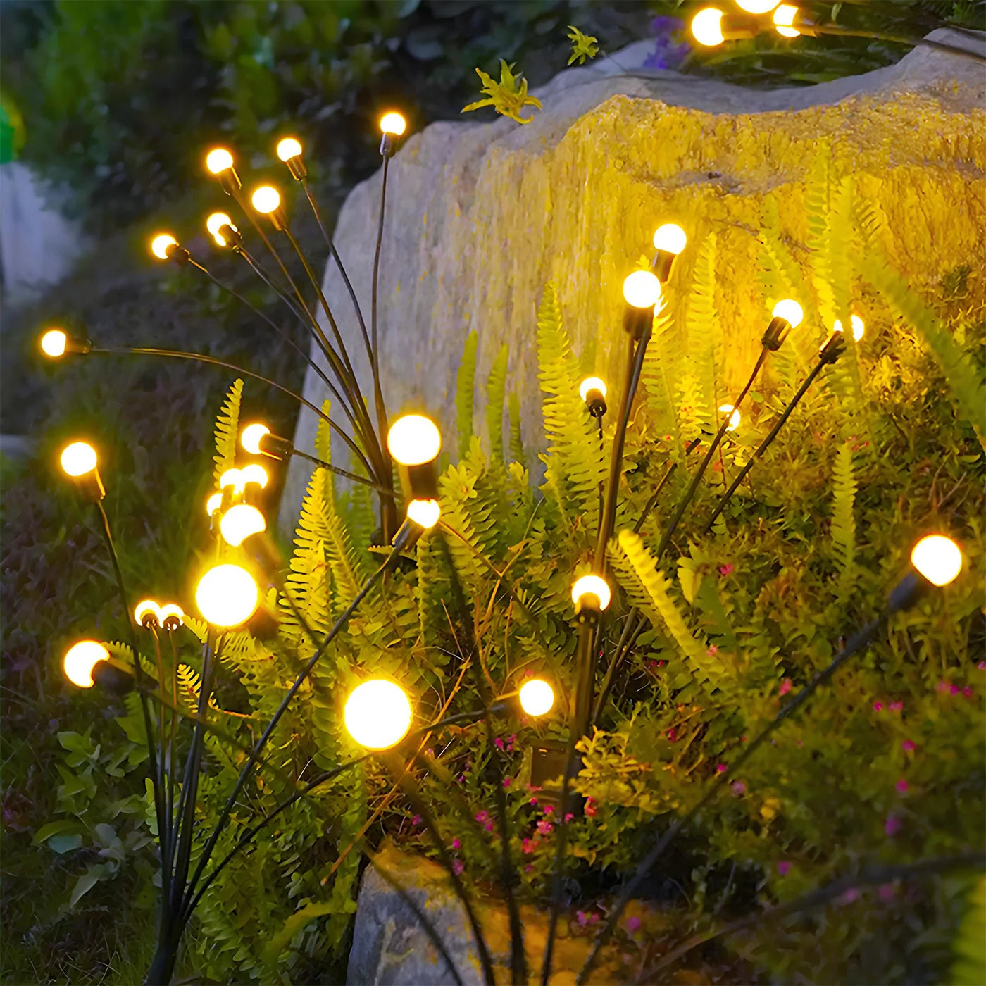 8-Head Solar Firefly Lights Outdoor Decorative Garden Lights Waterproof High Flexibility