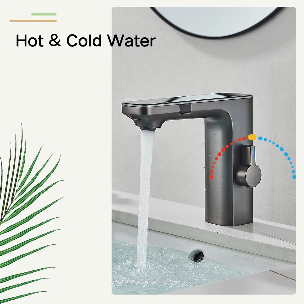 Touchless Sensor Basin Faucet Smart Digital Display