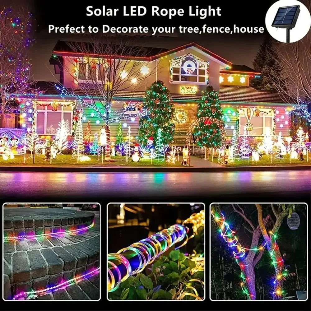 Outdoor Solar Tube Rope Led Light 32m/22M/12M/7M