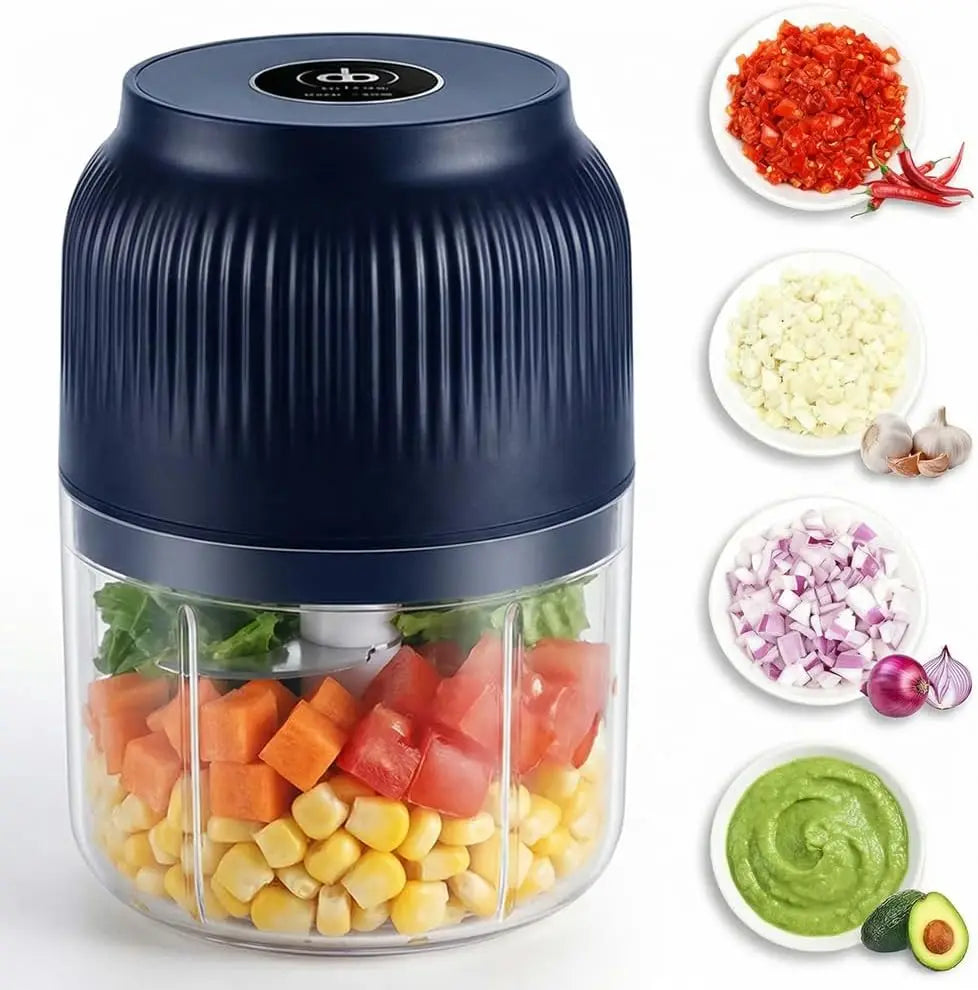 Electric Mini Portable Chopper, 250ML Grinder Masher, Blender Wireless Food Processor