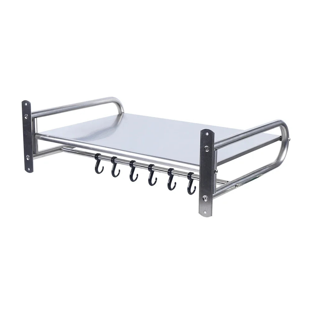 Microwave Oven Rack Stainless Steel Shelf Wall-Mounted to save counter space
