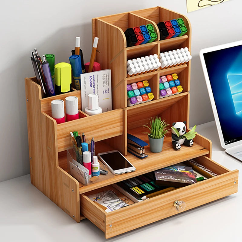 Pen Holder Organizer Storage Box Modern Desktop Office Supplies Multi-Functional Large-capacity Creative