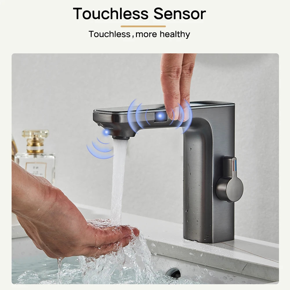 Touchless Sensor Basin Faucet Smart Digital Display