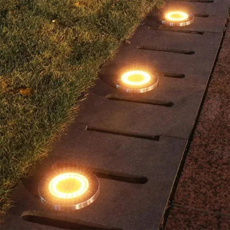 Solar Lights Outdoor 8/20 LEDs Disk Underground Lamp Spotlight Buried