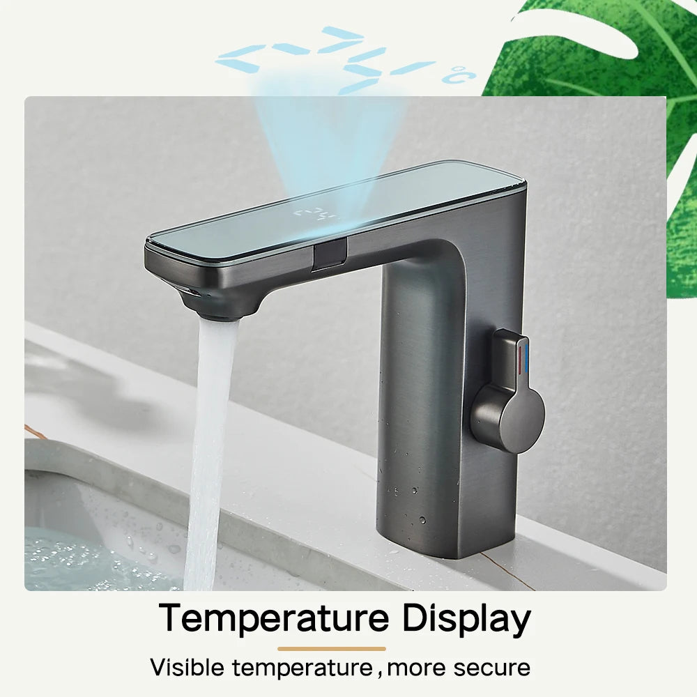 Touchless Sensor Basin Faucet Smart Digital Display