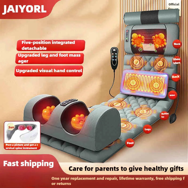 Electric Full Body Massage Mattress with Heating Hand Control