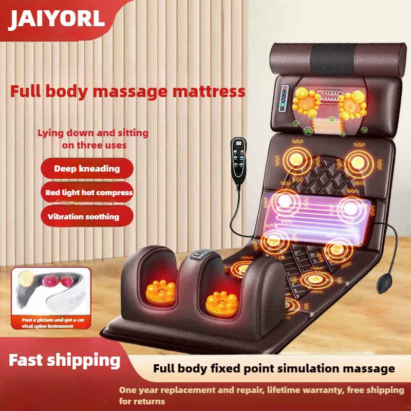 Electric Full Body Massage Mattress with Heating Hand Control