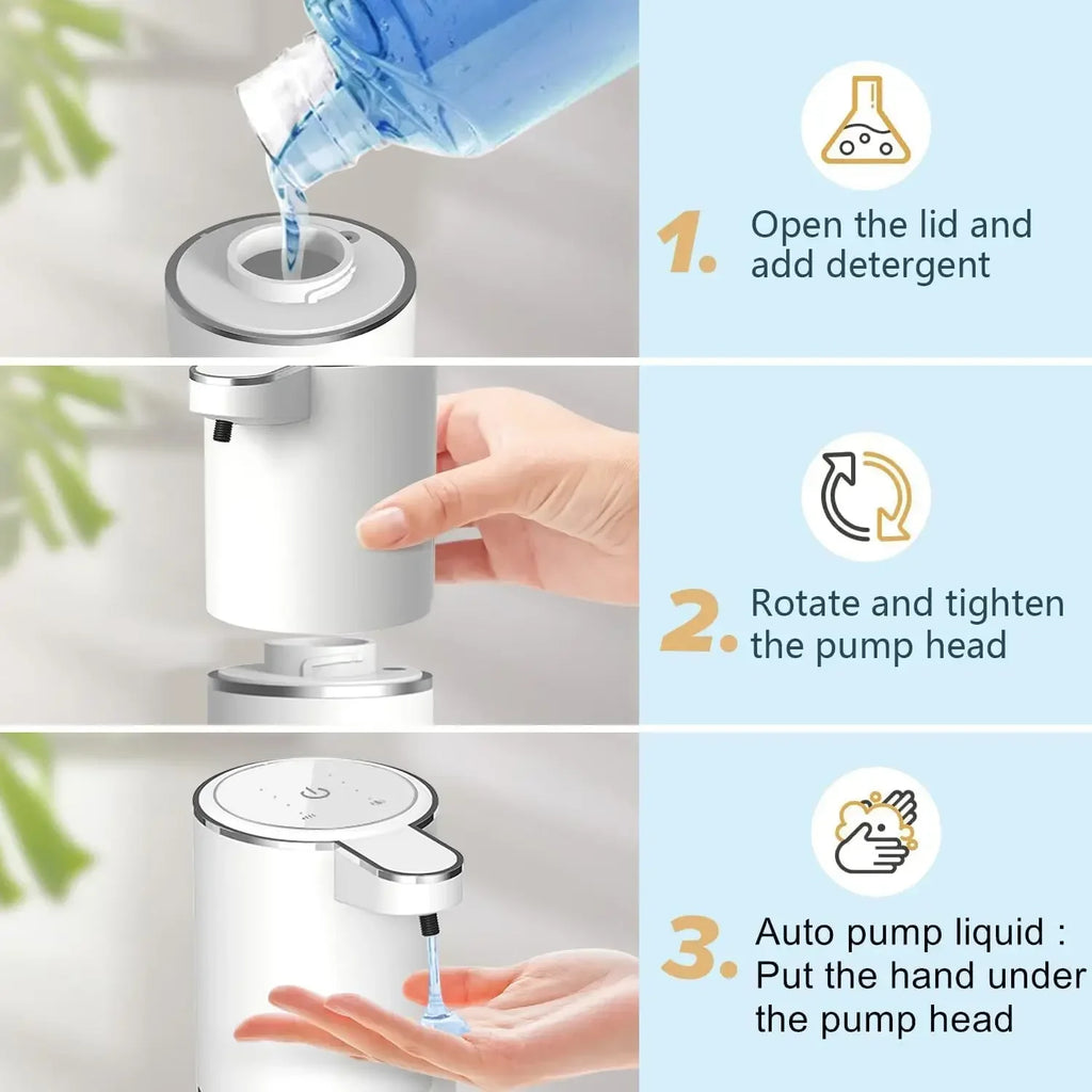 Automatic Liquid/Foam Soap Dispenser USB Rechargeable with Infrared Sensor
