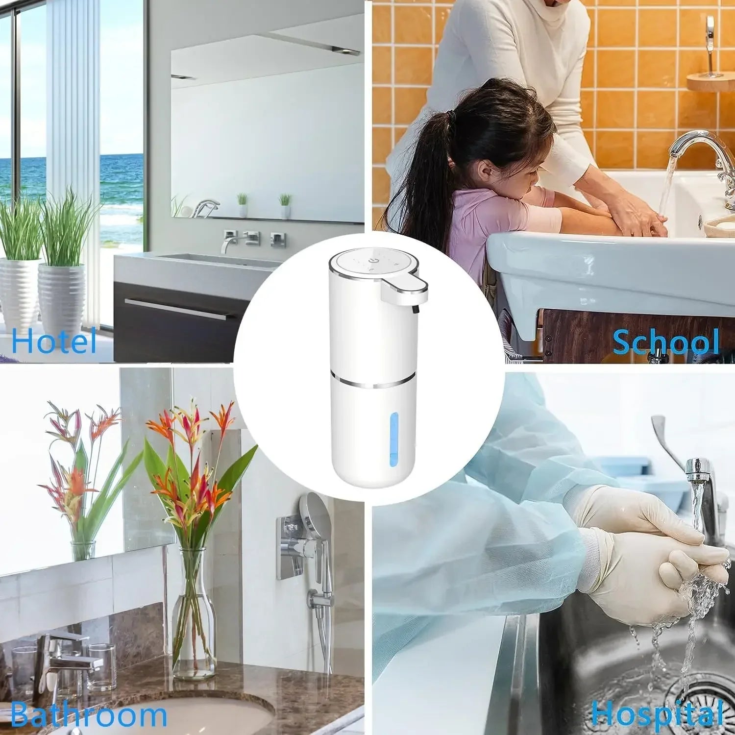 Automatic Liquid/Foam Soap Dispenser USB Rechargeable with Infrared Sensor