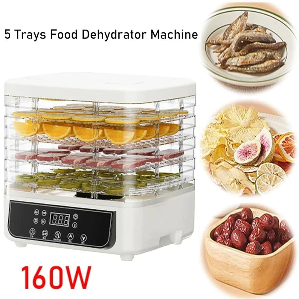 5-Layer Household Food Dehydrator Freeze-drying Machine Adjustable Temperature Touch Control