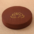 40X6CM Yoga Meditation Linen Cushion, Lotus Texture Pillow Tatami Mat Removable Washable