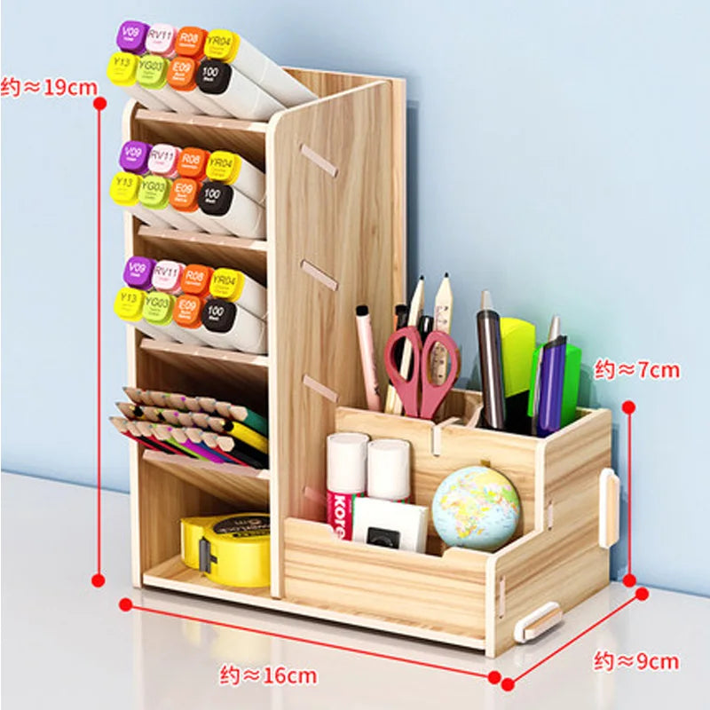 Pen Holder Organizer Storage Box Modern Desktop Office Supplies Multi-Functional Large-capacity Creative