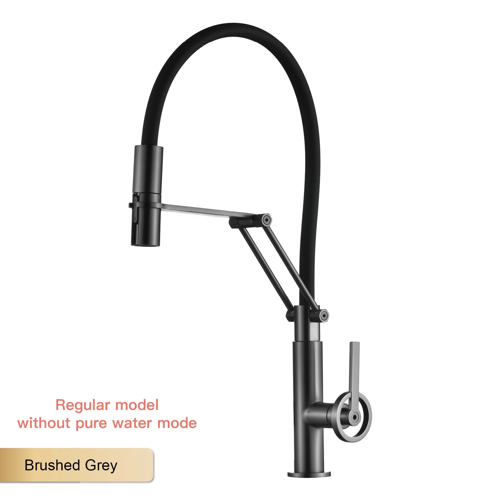 Brass island kitchen faucet with filtered Water Pull out Sprayer.