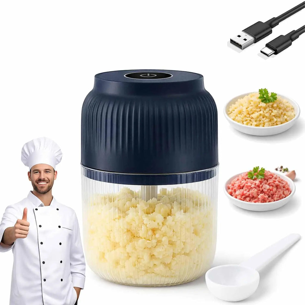 Electric Mini Portable Chopper, 250ML Grinder Masher, Blender Wireless Food Processor