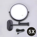 8 inch Mirror Chrome 3x/5x/7x/10x Magnifying Double Side USB Charging 3 color light Smart Cosmetic Mirrors