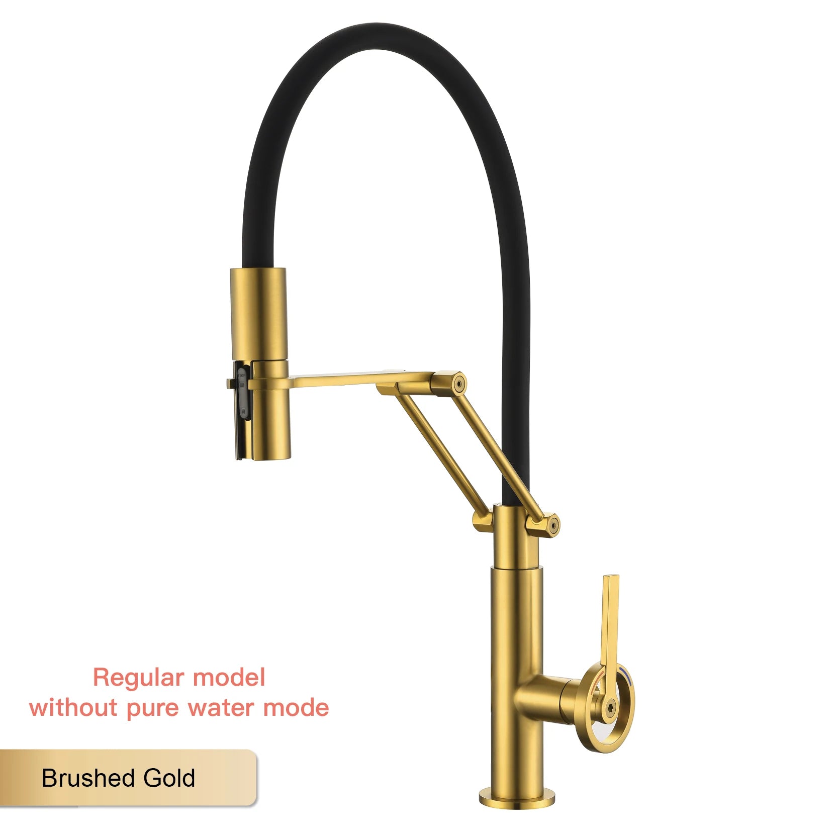 Brass island kitchen faucet with filtered Water Pull out Sprayer.