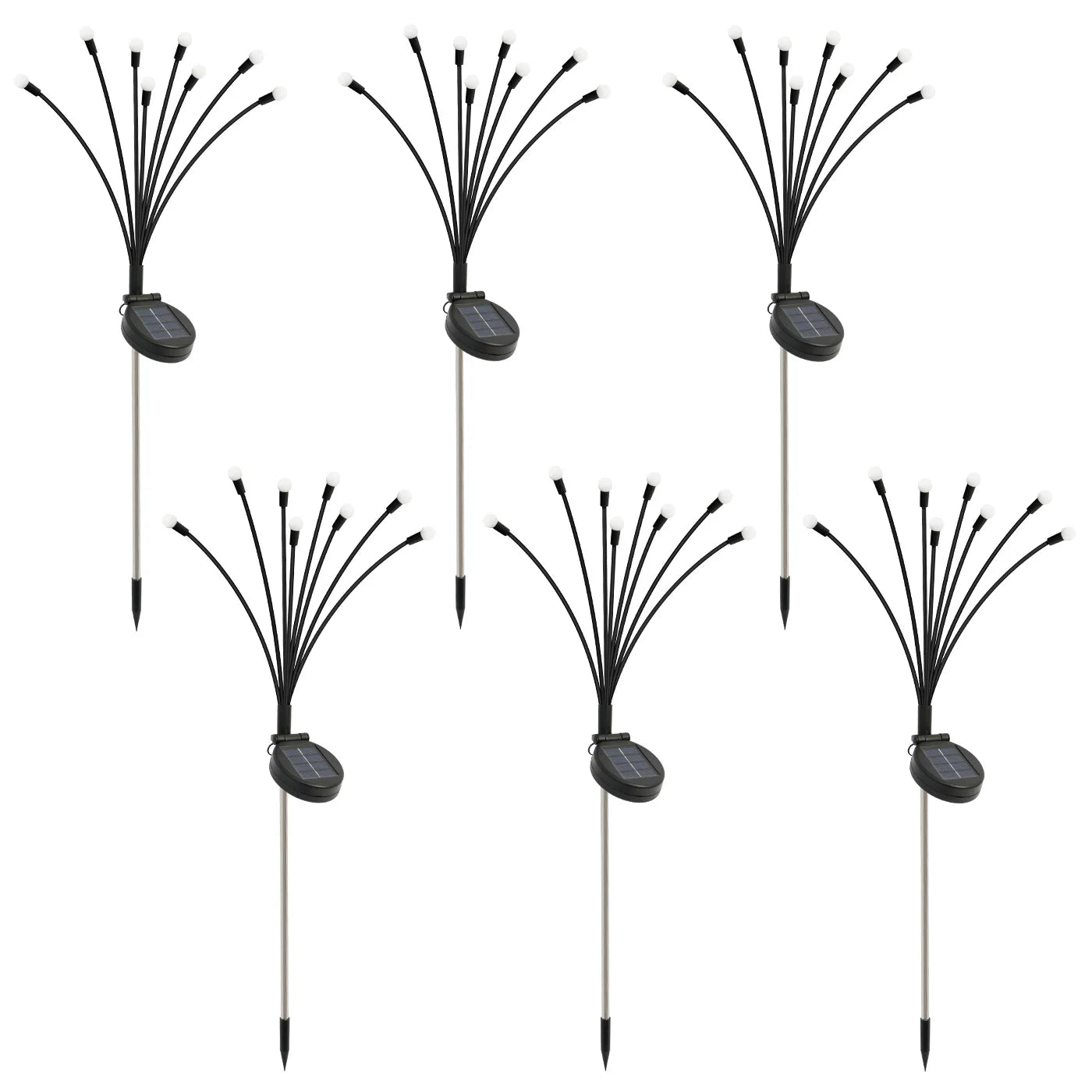 8-Head Solar Firefly Lights Outdoor Decorative Garden Lights Waterproof High Flexibility
