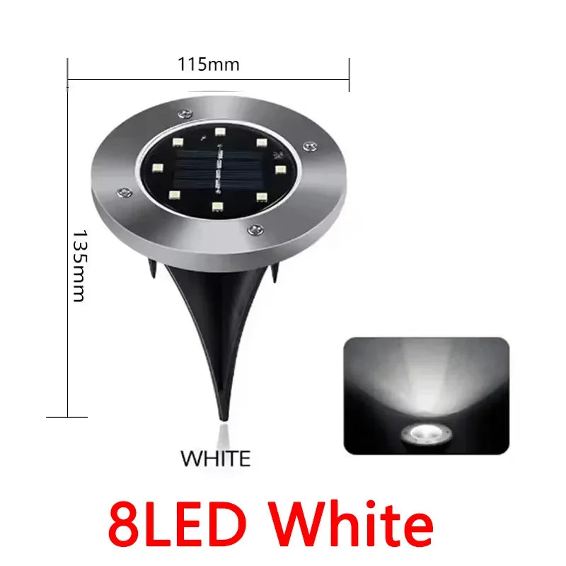 Solar Lights Outdoor 8/20 LEDs Disk Underground Lamp Spotlight Buried