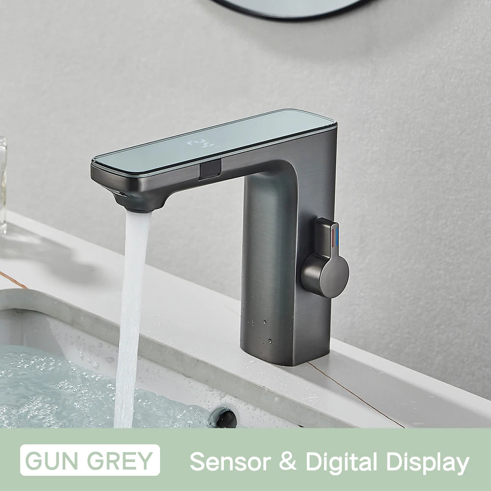 Touchless Sensor Basin Faucet Smart Digital Display