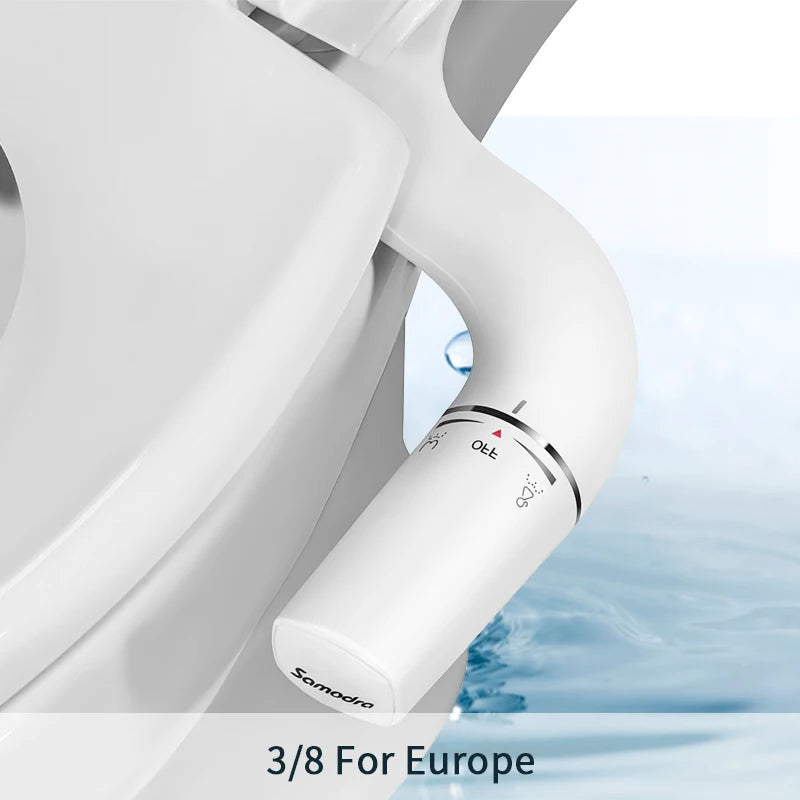 Right/Left Hand Bidet Sprayer Non-Electric Dual Nozzle Bidet Toilet Seat